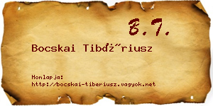 Bocskai Tibériusz névjegykártya